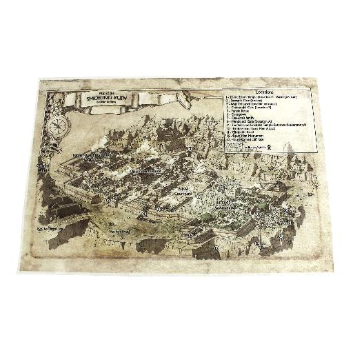 The Smoking Ruins Runequest A3 Velvet Map