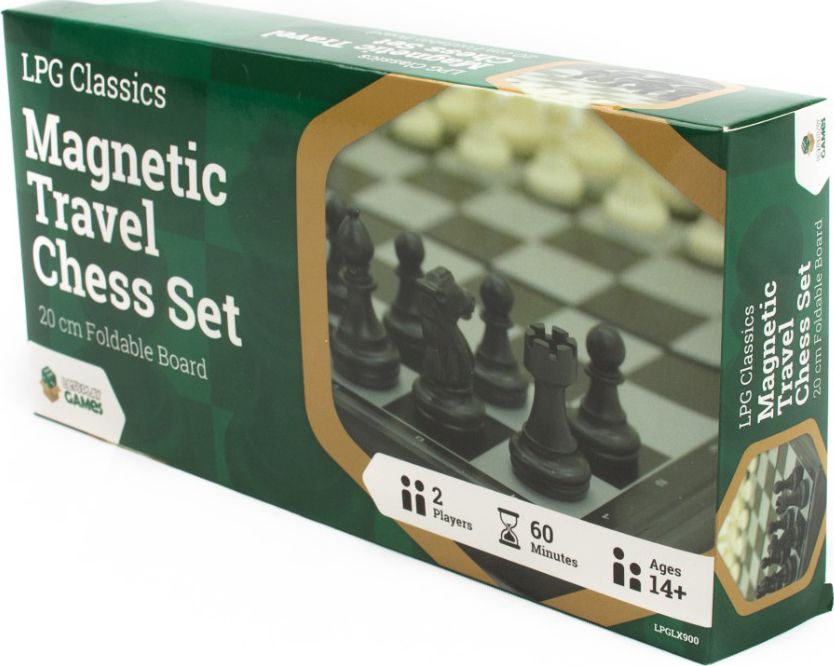 LPG Classics Plastic Magnetic Travel Chess Set 20 cm Foldable Board