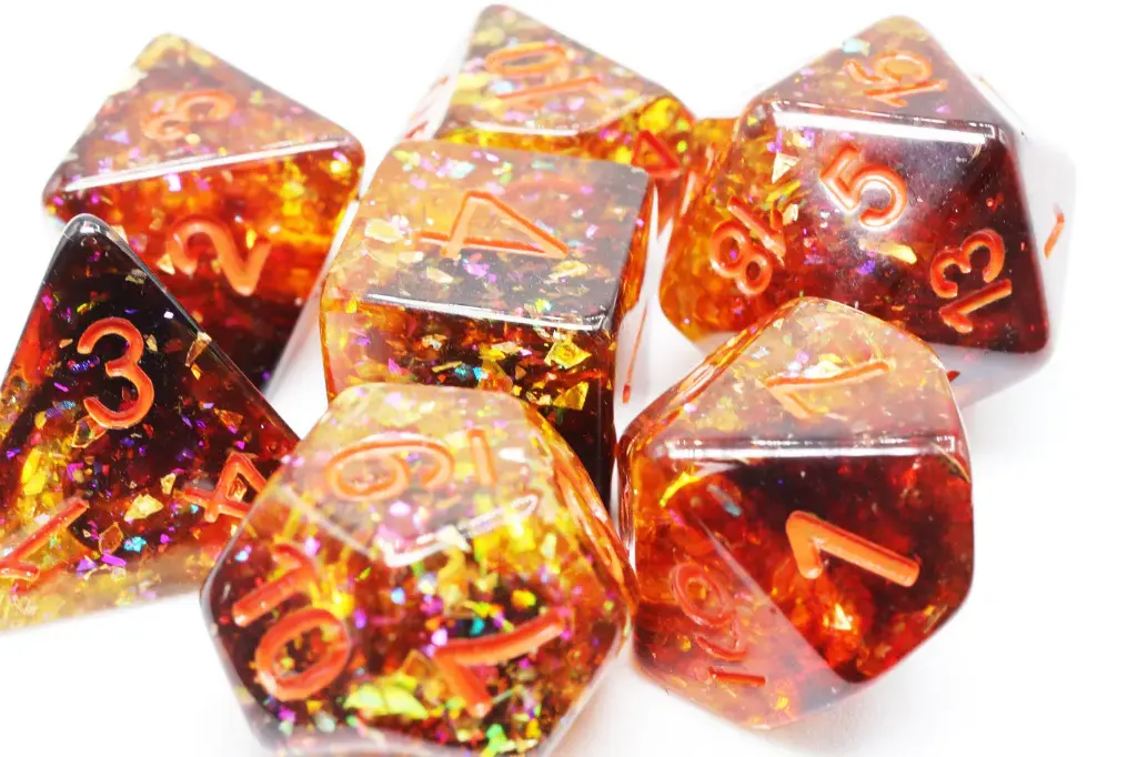 Pumpkin Light RPG Dice Set (7)