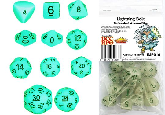 DCC RPG Lightning Bolt Dice Set (14)