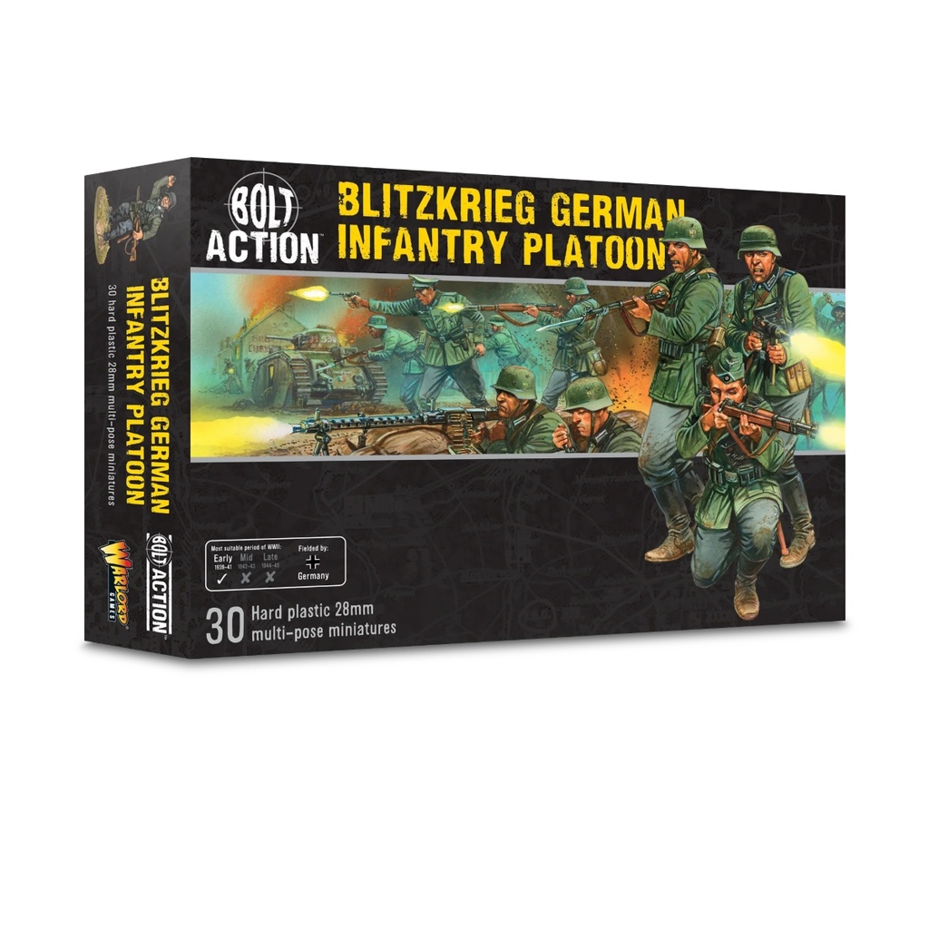 Blitzkrieg German Infantry Platoon plastic boxed set - Bolt Action
