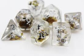 [FBG1145] Black Koi Fish RPG Dice Set (7)