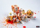 Brush Polyhedral Dice Set Sunrise (7)