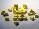 Game Accessories 10mm Yellow Wooden Cube Tokens 100 Pack