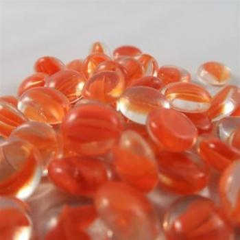 Chessex Gaming Glass Stones in Tube - Catseye Orange (40)
