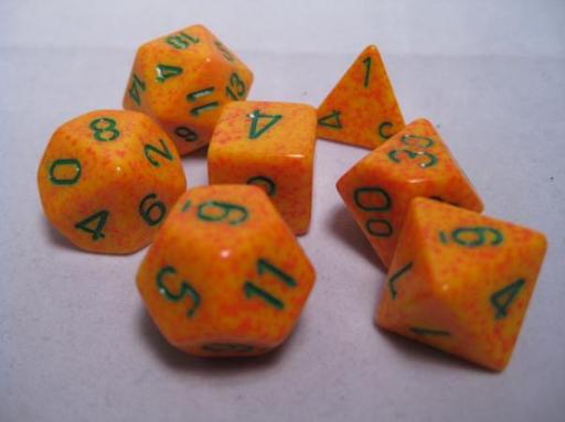 Chessex Lotus Poly 7-dice Cube