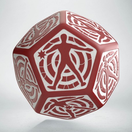 D12 Red &amp; white Hit Location Die