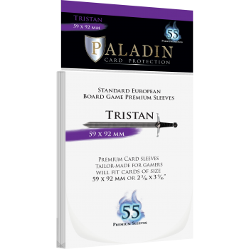 Paladin Sleeves - Tristan Premium Standard European 59x92mm (55 Sleeves)