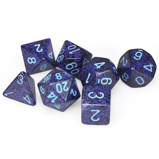 Chessex Cobalt Poly 7-dice Cube