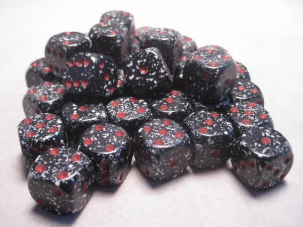 Dice Sets Ninja Speckled 12mm d6 (36)