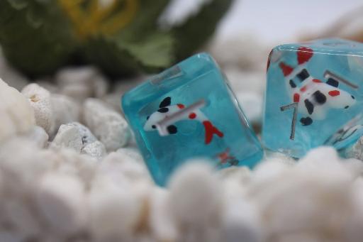 Water Garden Koi RPG Dice Set (7)
