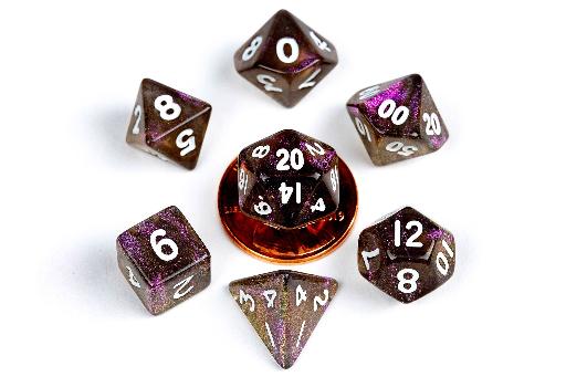 10mm Mini Stardust Acrylic Poly Dice Set Supervolcano