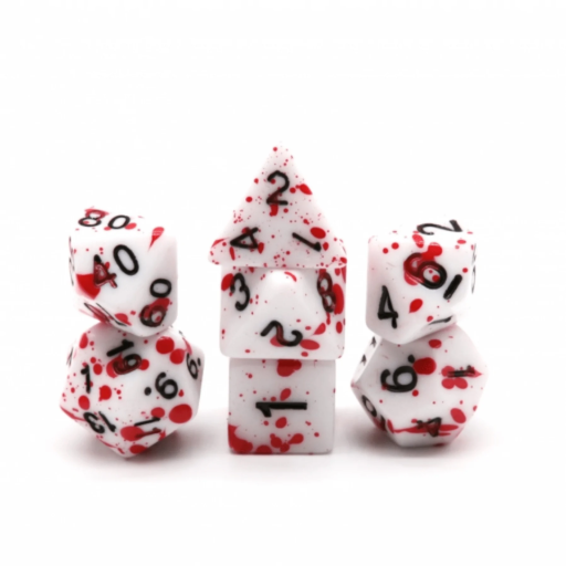Blood Splatter RPG Dice Set (7)