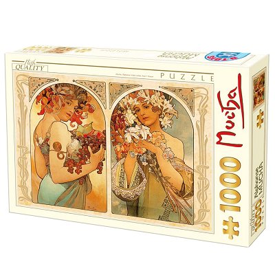 Alphonse Mucha : Fruit and Flower Dyptich (1000pc)