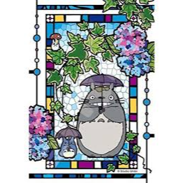 Stained glass Jigsaw Puzzle 126P Totoro Umbrella - My Neighbor Totoro