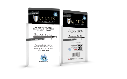 Paladin Sleeves - Excalibur Premium Standard Board Game/CCG 63,5x88mm (55 Sleeves)