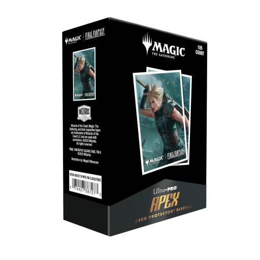 Ultra Pro - Final Fantasy (Cloud) 105ct Apex Deck Protector Sleeves for Magic: The Gathering