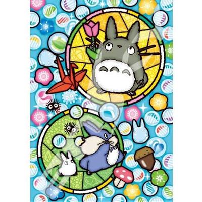 Totoro's Happiness - My Neighbor Totoro Stained Glass Puzzle (208pc)