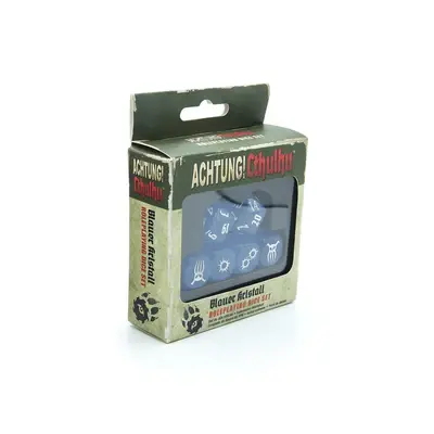 Achtung! Cthulhu 2d20 Blauer Kristall Dice Set