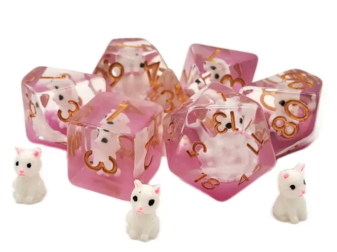 Animal Kingdom Cat White w/Pink (7) 