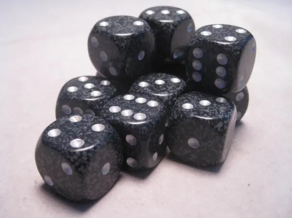 Dice Sets Ninja Speckled 16mm d6 (12)