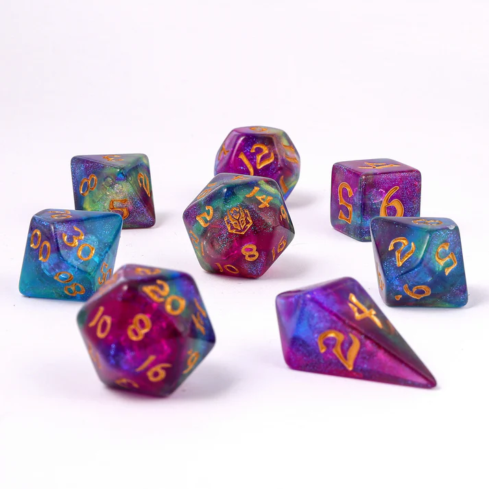 Hymgho 8 Piece RPG Dice Set Siren's Melody