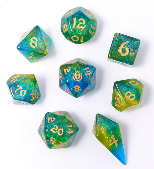 Hymgho 8 Piece RPG Dice Set Eye of Newt