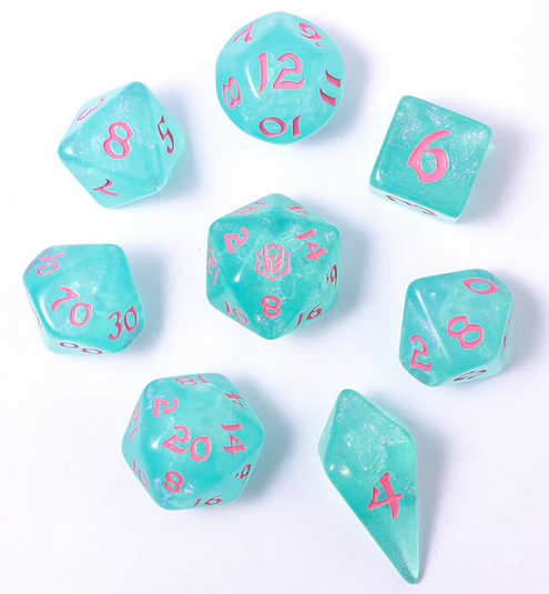 Hymgho 8 Piece RPG Dice Set Love Potion