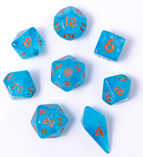 Hymgho 8 Piece RPG Dice Set Ray of Frost