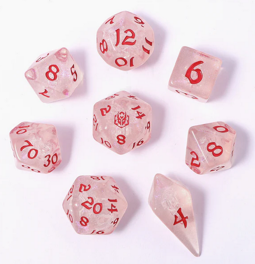 Hymgho 8 Piece RPG Dice Set Winter Solstice