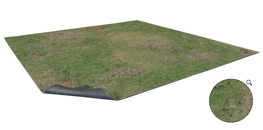 Battle Systems - Grassy Fields Gaming Mat 90x90cm Grid
