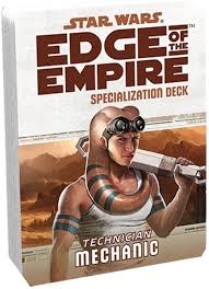 Star Wars RPG Edge of the Empire Mechanic Specialization Deck