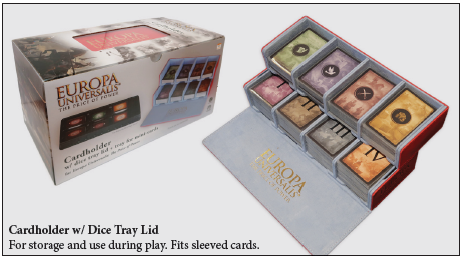 Europa Universalis Card Holder with Dice Tray Lid