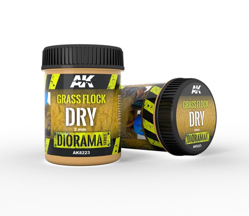 AK Interactive Grass Flock 2mm: Dry 250ml 