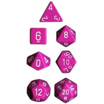 [25427] Chessex Opaque Polyhedral 7-Die Sets - Light Purple w/white