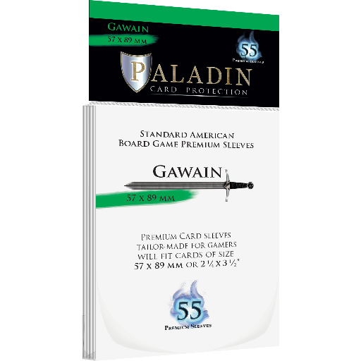 [GAW-CLR] Paladin Sleeves - Gawain Premium Standard American 57x89mm (55 Sleeves)