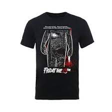 [BILFRD00006L] Friday The 13th - Bloody Poster  (Black T-Shirt)