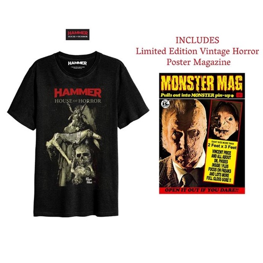 Hammer Horror - Hammer House Of Horror ( (Black T-Shirt + Poster Mag Set)
