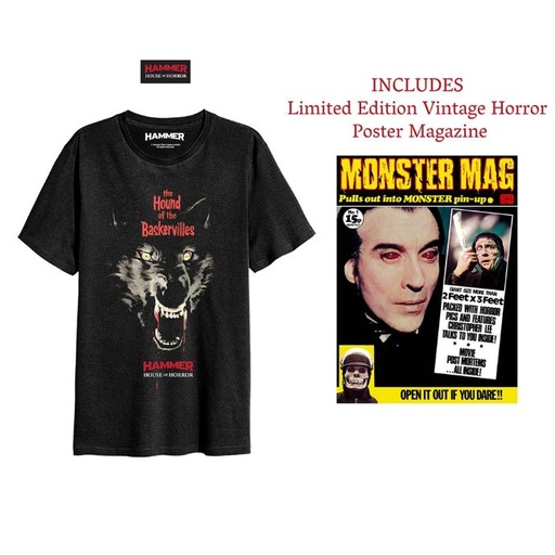 Hammer Horror - Hounds Of Baskerville ( (Black T-Shirt+ Poster Mag Set)