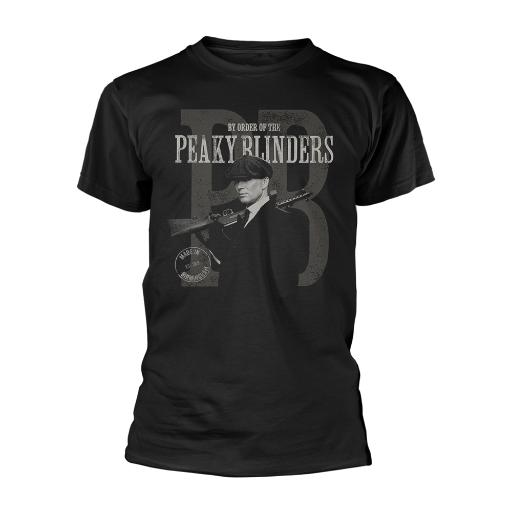 [PHD11988M] Peaky Blinders - PB  (Black T-Shirt)