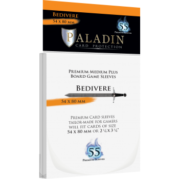 [BED-CLR] Paladin Sleeves - Bedivere Premium Medium Plus 54x80mm (55 Sleeves)