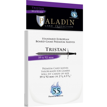 [TRI-CLR] Paladin Sleeves - Tristan Premium Standard European 59x92mm (55 Sleeves)