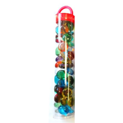 [1195] Chessex Gaming Glass Stones in Tube - Assorted Transluscent (40)