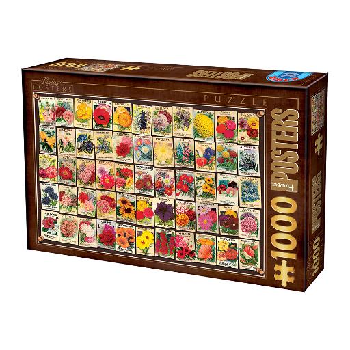 [Dtoys-74492] Vintage Collage - Flowers (1000pc puzzle)