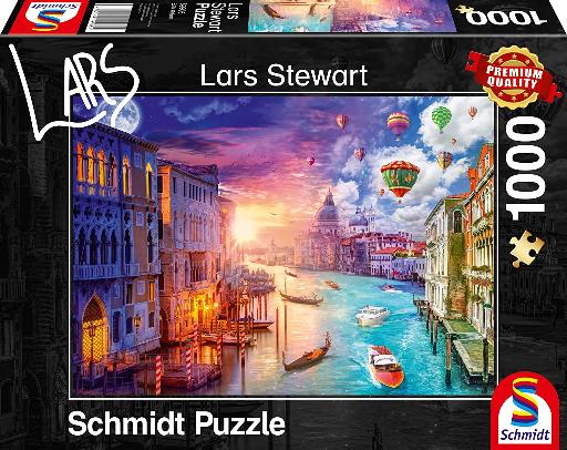 [Schmidt59906] Lars Stewart - Venice - Night and Day (1000pc puzzle)