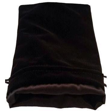 [MET8003] Black Velvet Dice Bag with Black Satin Lining 6x8