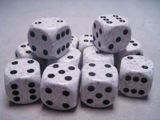 [CHX25711] Dice Sets Arctic Camo Speckled 16mm d6 (12)