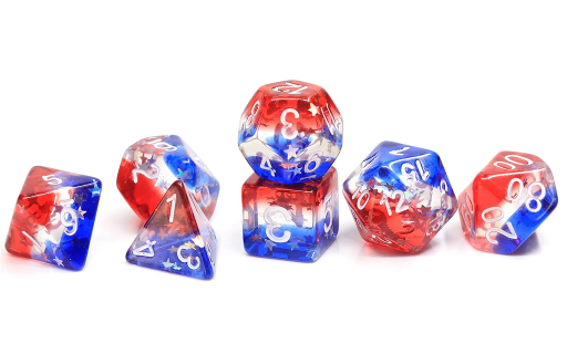 [SDZ0005-05] Sirius Dice - Dice Set - Star Spangled Banner