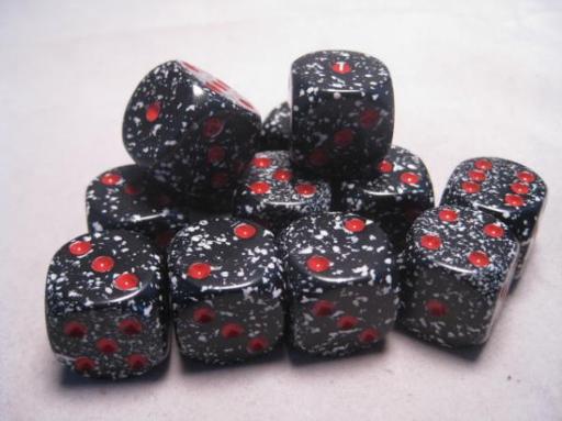 [CHX25708] Dice Sets Space Speckled 16mm d6 (12)
