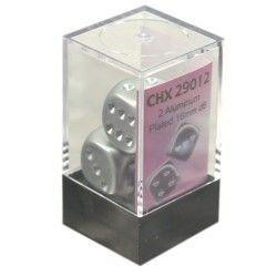 [CHX29012] Aluminum Plated Metallic 16mm d6 with pips Pair (2)